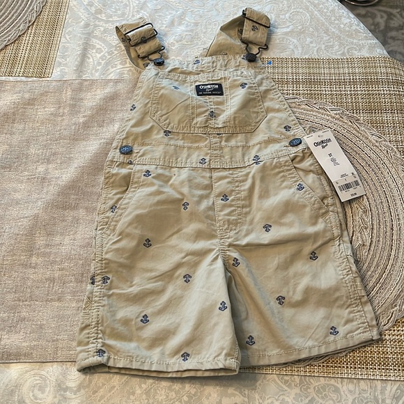 NWT Osh Kosh Overall Shorts in Size 3T with Anchors - Picture 1 of 5